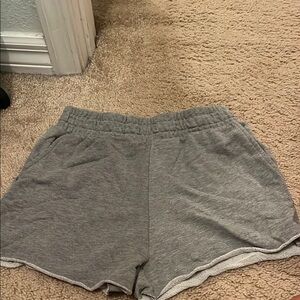 Forever 21 Gray Athletic Shorts with White Trim